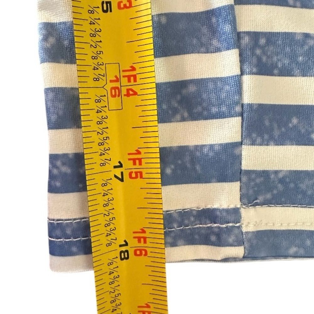 Women's Striped Sleeveless Halter Top Jumpsuit with Belt - Size 4X. Blue/White - Picture 7 of 9